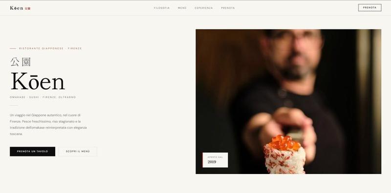 Anteprima sito Koen Sushi - ristorante giapponese Firenze